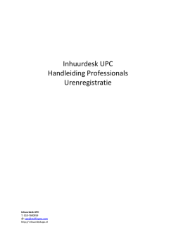 Handleiding voor Professionals (urenregistratie)
