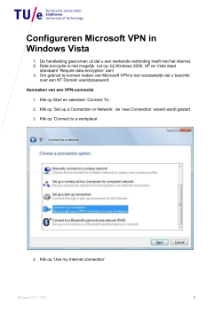 Configureren Microsoft VPN in Windows Vista