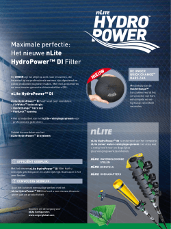 Het nieuwe nLite HydroPower™ DI Filter