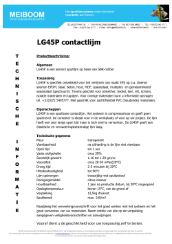 TDS LG45P contactlijm