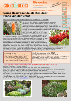 lezing Besdragende planten door Frans van der Graaf