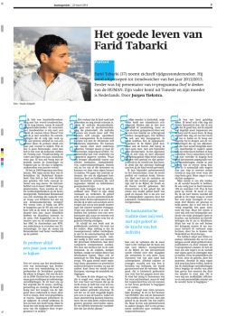 Het goede leven van Farid Tabarki