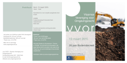 13 maart 2015 - VVOR - Vlaamse Vereniging voor Omgevingsrecht