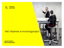 Het Vlaamse e-invoicing project - Johan Van Steelandt - V-ict-or