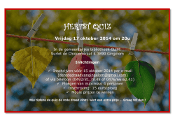 HERFST QUIZ - Goesting in Gingelom