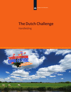 Handleiding - Welkom bij de Dutch Challenge