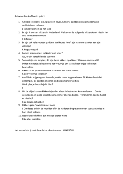 Antwoorden kikkers en padden quiz