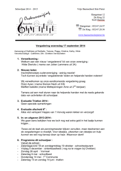 verslag september 2014 - Vrije Basisschool Sint
