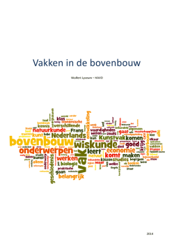 HAVO vakken in de bovenbouw