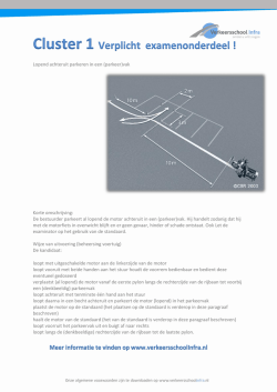 Lopend achteruit parkeren in een (parkeer)vak Korte omschrijving