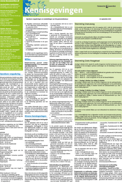 Kennisgevingen 24 september 2014