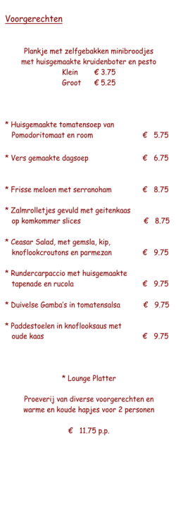 Voorgerechten