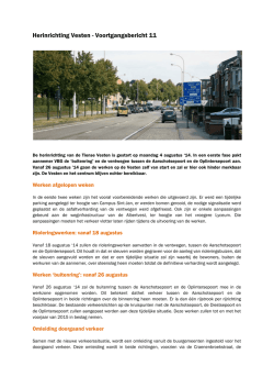 Herinrichting Vesten - Voortgangsbericht 11