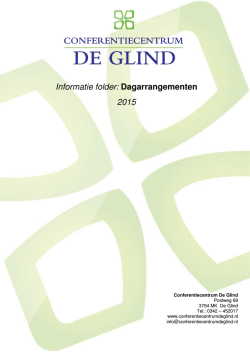 Informatie folder: Dagarrangementen 2014