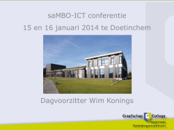 introductie door Wim Konings - saMBO-ICT