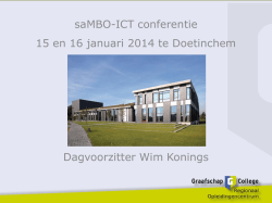 introductie door Wim Konings - saMBO-ICT