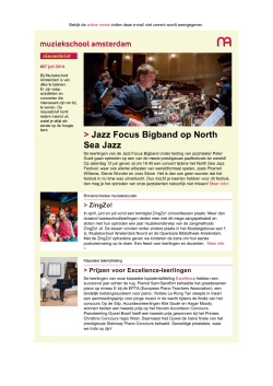 juli - Muziekschool Amsterdam