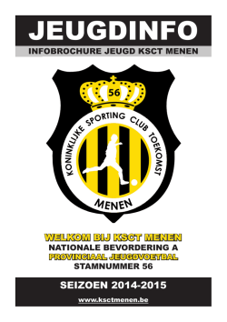 JEUGDINFO - KSCT MENEN