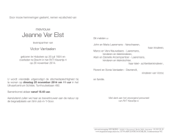 Jeanne Ver Elst - uitvaartcentrum.be