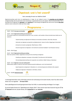 Digestaat: wat is het waard? - Programma -