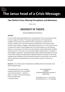 The Janus head of a Crisis Message: