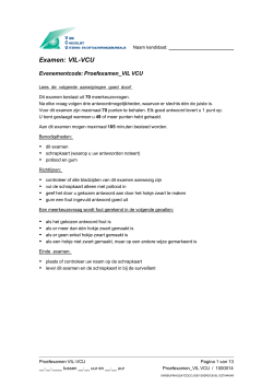 Examen: Proefexamen VIL-VCU