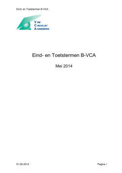 Eind- en toetstermen Basis VCA mei 2014