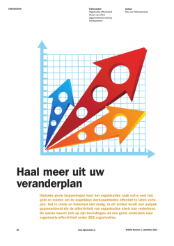Haal meer uit uw veranderplan