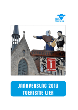 Jaarverslag Toerisme Lier 2013