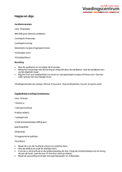Hapjes en dips - De Gezonde Schoolkantine
