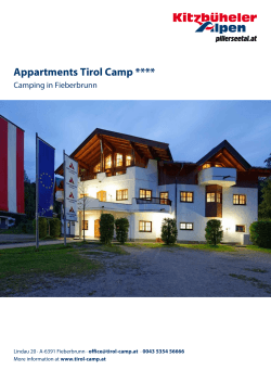 Appartments Tirol Camp in Fieberbrunn