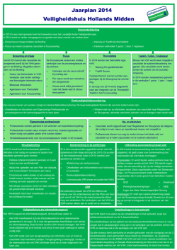 Jaarplan 2014 Veiligheidshuis Hollands Midden