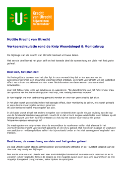Notitie Kracht van Utrecht Verkeerscirculatie rond de Knip