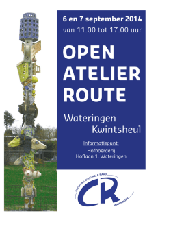 deelnemers en routebeschrijving - Westlands kunstenaarscollectief