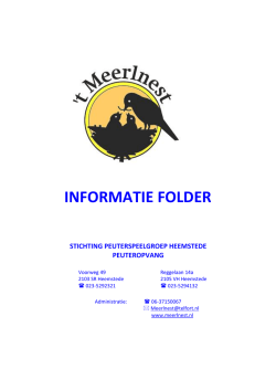 INFORMATIE FOLDER