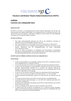 Vacature coördinator VGTC vzw_versie 1 mei 2014