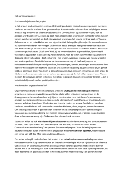 Het participatieproject Korte omschrijving van het