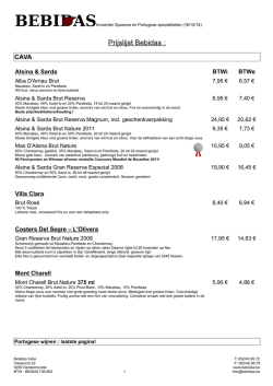Download hier onze prijslijst!