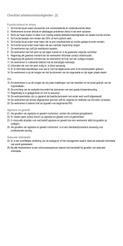 Checklist arbeidsomstandigheden (2)