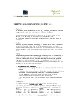 Reglement - Achterhoeks Open