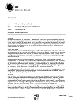 Discussienota maatwerk Molenspoor 1 - versie 2