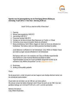 Agenda jaarvergadering 09-04-2014 - VAB