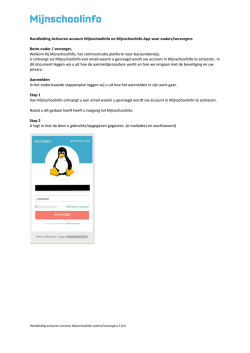 Handleiding Activeren account Mijnschoolinfo en Mijnschoolinfo