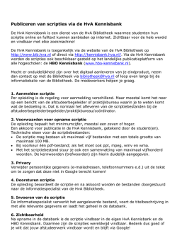 Publiceren via Sripties Online – Studenten