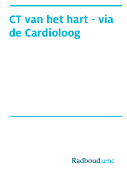 CT van het hart - via de Cardioloog