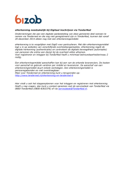 eHerkenning noodzakelijk bij Digitaal inschrijven via