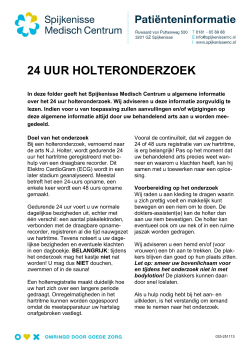 24 UUR HOLTERONDERZOEK - Spijkenisse Medisch Centrum