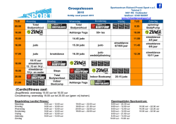 Groepslessen (Cardio)fitness zaal:
