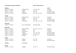 Trainingsplanning Seizoen 2014-2015 Fortuna Sittard Academy