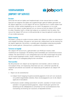 Jobport - VIP voorwaarden